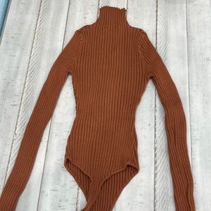 bodysuit turtle neck xs orange